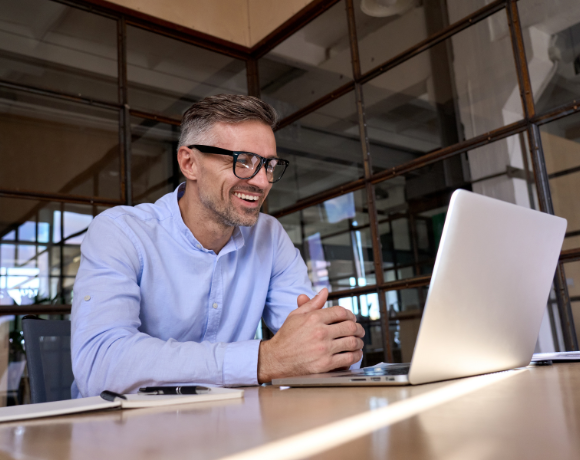 man working in the office on laptop